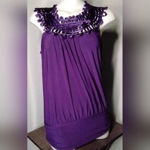 PERFECT CONCEPT PURPLE MEDIUM BLOUSE